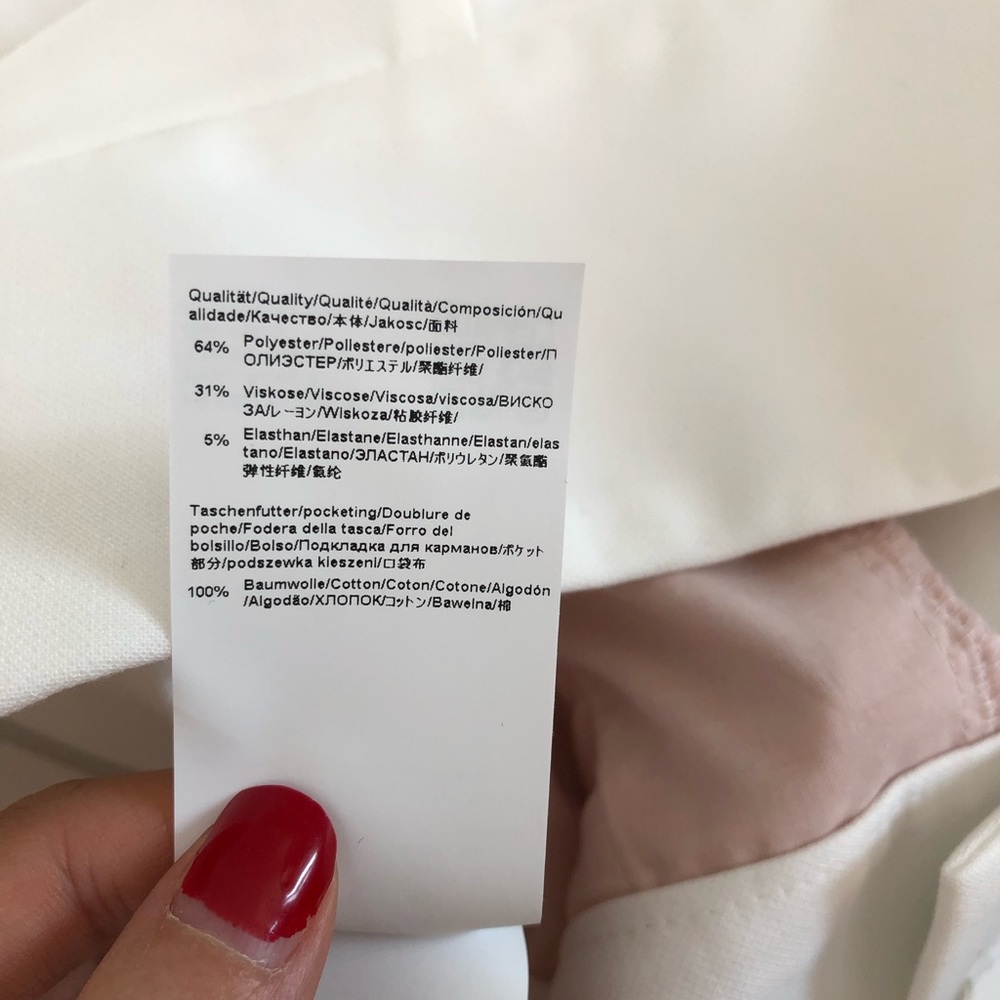 Hugo Boss Women's Wide Leg Cream Pants new - Picture 10 of 10